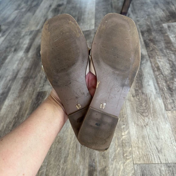 Steve Madden Beige Sandals with Gold Studs - Picture 2 of 8